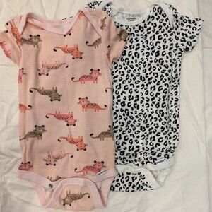 Onesies® by Gerber Wildcat and Cheetah Print Baby Bodysuit Duo (12M)